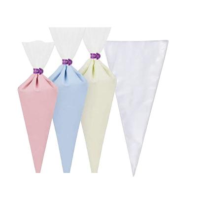 China Disposable Custom Size Waterproof Transparent Pastry Piping Bag Baking Plastic Icing Bag for sale