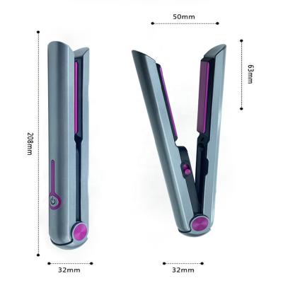 China Hotel OEM profesional 2021 USB recharge 18W mini infrared hair straightener plancha de cabello for sale