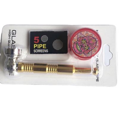 China Wholesale Zinc Alloy + Aluminum Metal Pipe Portable Smoking Pipes For Tobacco for sale