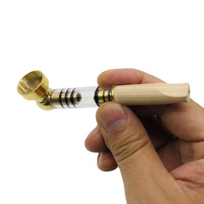 China Yellow Colorful Zinc Alloy + Glass Zinc Metal Pipe Smoking Pipe Grinder Set for sale