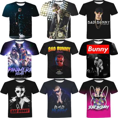 China Anti-pilling Bad Rabbit 3D Print T-shirt For Mens Womens Casual Short Sleeve Hiphop Shirt Streetwear Men's Oversized Tee for sale