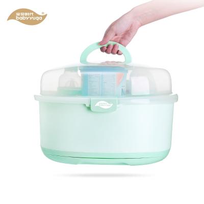 China Large Viable Baby Bottles Storage Box Drying Rack With Anti-dust Cover Bread Box Tableware Bottle Finish Boxes for sale