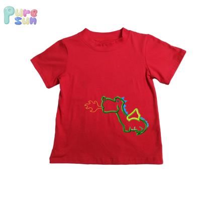 China Puresun kids clothing boutique wholesale cute organic anti-pilling baby clothes boy dinosaur kids clothing for sale