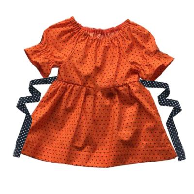 China 2019 Falling Babies Clothes Polka Dots Kids Clothes Breathable Wholesale Boutique Halloween Dress for sale