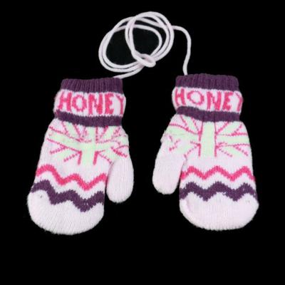 China New HZS-13260 Jacquard Kindergarten Children's Winter Warmth And Finger Gloves Baby Glove for sale