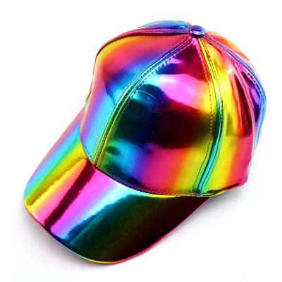 China HZM-19300 Holographic Shining Baseball Snapback Laser Hip Hop Reflective Hats COMMON Rage Cosplay Casual Hat for Women and Men for sale