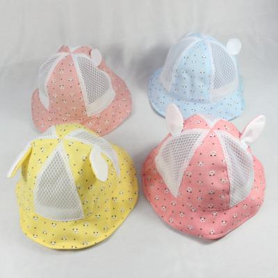 China acrylic letter & HZM-17648 Classic Dish Metal Baby Hat Covers Cotton Toddler Kids Sun Hat For Spring Summer for sale