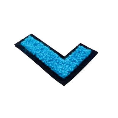 China The New Listing No Minimum Custom Iron Chenille Letter Patcheson Embroid Ered Letter Towel for sale