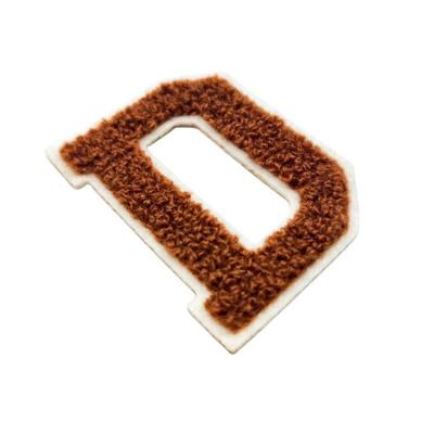 China Good Quality Custom Embroidery Chenille Letter Patches Iron On Heat Cut Embroidery Patch Custom Chenille Patches for sale