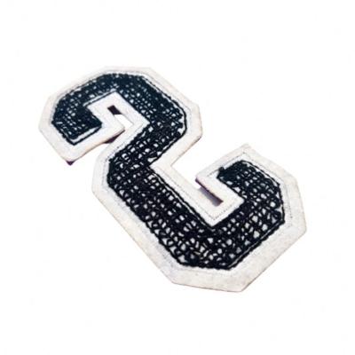 China High Quality Custom Embroidery Chenille Letter Patches Towel Chenille Embroidery Patch for sale