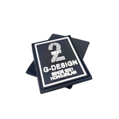 中国 Custom Shape Embossed 3d Soft Rubber Pvc Label Patches rubber Logo Plastic Silicone Patches 販売のため