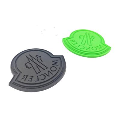 China Custom patch rubber patch 3D raised embossed and debossed rubber LOGO badge label for sale