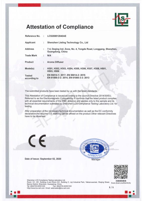 CE - Shenzhen Listing Technology Co., Ltd.