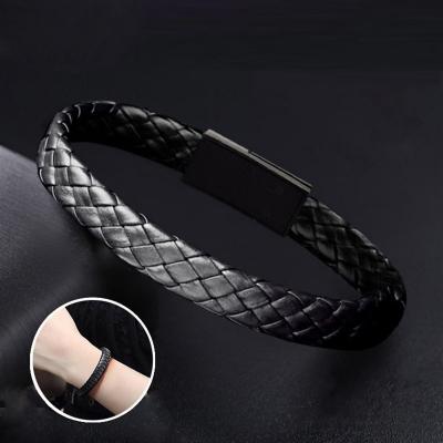 China 2019 Camera Smart Wear Mobile Phone Charger USB Leather Wristband For iPhone for sale