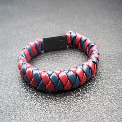 China Micro USB Cable WearablePU Wristband Charger Cable Wristband Leather Quick Charging Synchronization for sale