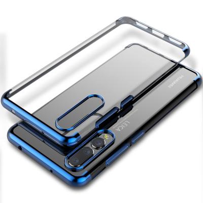 China Flexible Soft TPU Case For Huawei P20 Pro Transparent Plating Silicone Case Covers For Huawei P20 Lite for sale