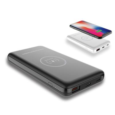 China Charger+ PD+ Fast Wireless Charger 10000mAh USB C Palladium Power Bank For iPhone 3 Charger 3 Outputs Battery Pack Portable External Wireless Power Radio Fast Charger for sale