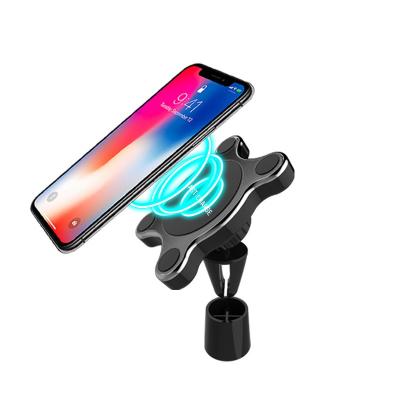 China 10W MOBILE PHONE 10W Car Air Vent Car Phone Holder QI Wireless Charger Quick Mount Wireless Magnetic Holders for sale