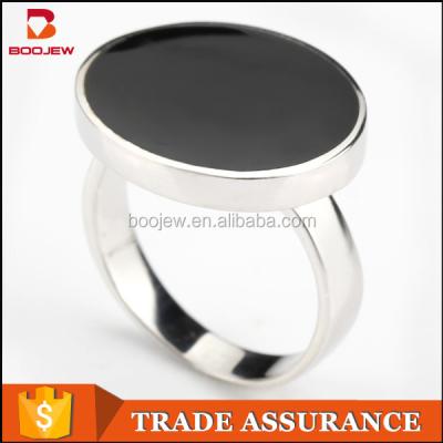 China New Simple Design Saudi Arabian Silver Jewelry Without Stone White Gold Plated Ring Patterns For Men for sale