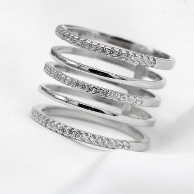 China Nickel Free and Lead Free Silver Ring for Women in Elegant 925 Sterling Silver CZ Finger Band for Women Lover Engagement Ring for sale