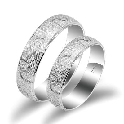 China Nickel Free and Lead Free Wholesale 925 Sterling Silver Couple Finger Round Ring for Lover Jewelry for sale