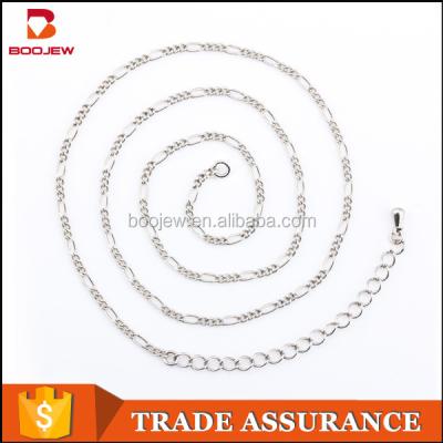 China Could Chose 925 Boojew Fashion Jewelry Accessories Parts Wholesales Material High Quality 925 Sterling Silver Silver Or Copper Figaro Chains for sale