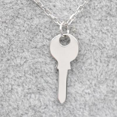 China Eco-Friendly Plating 925 Sterling Silver Lock Key Pendant Necklace Chain Jewelry For Lovers Women Men Promise Valentine's Day Gift for sale