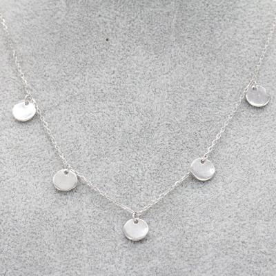 China 925 Sterling Silver Lovers Circles Pendant Necklace Chain Fashion Eco-friendly Plating Jewelry For Women Wedding Valentine's Day Gift for sale