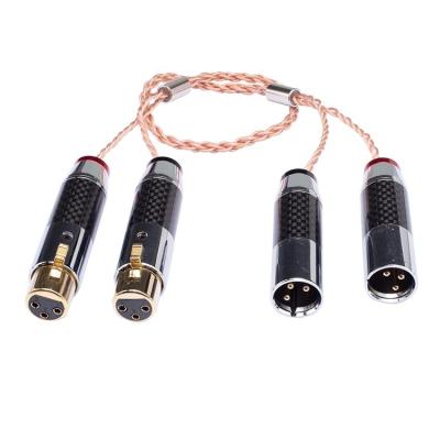 China Multimedia XRL Cable Male To Female Through Single Wire HIFI And Two Pair To Two Pair for sale