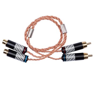 China Speaker 2RCA male to viedio female HiFi cable 2RCA car speakers dvd tv audio wire for sale