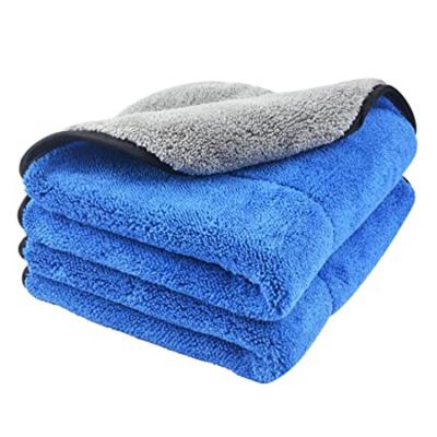 China Hot Selling Custom Microfiber Car Cleaning Towel QUICK DRY No Water Absorption Shed Coral Fleece Car Wash Towel Soft for sale