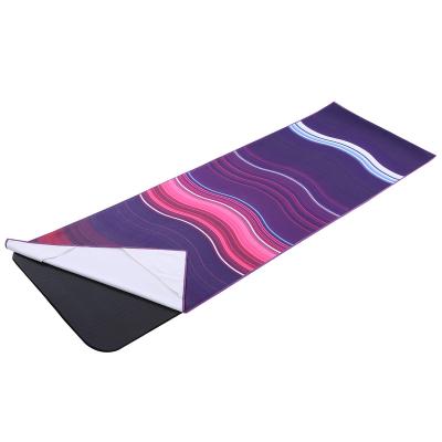 China QUICK DRY Custom Logo Printing Microfiber Yoga Mat Towels Yoga Mat Towel With Wrapped Paper Non-Slip Quick Dry Packaging for sale