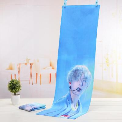 China Hot Sale Microfiber Quick Dry Soft Comfortable Sports Customize Slogan Towel Super Absorbent Sweat Custom Gym Towel for sale