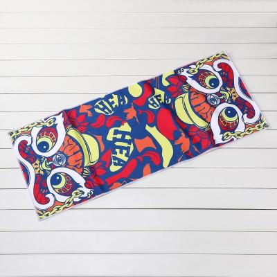 China QUICK DRY Factory Direct Manufacturing Customize Low MOQ One Side Printing Polyester One Side Cotton Slogan Towel for sale