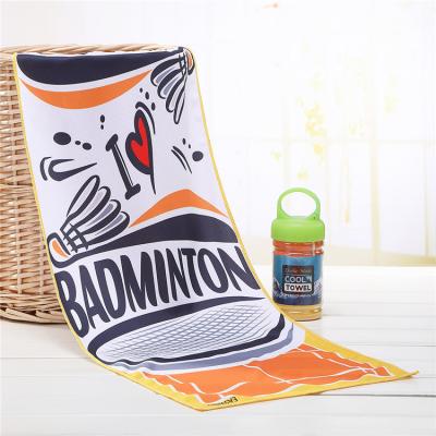 China Wholesale Logo Pattern Sublimated Print Eco Sports Microfiber Instant Friendly Quick Dry Cool Cooling Towel Towel for sale