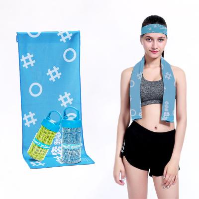 China Compressed Print Towel Sports Towel Microfiber Towel Custom Soft Cooling Absorbent Gym With Custom Design Cool tTowel for sale