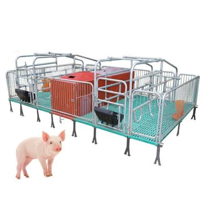 China Pig Hot galvanized animal cage farm equipment sow farrowing bed  pig farrow gestation crates for sale