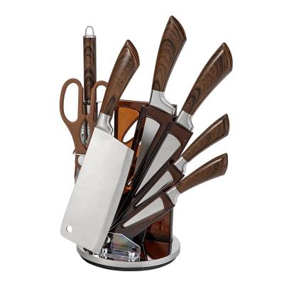 China 8 PCS High Quality Disposable Stainless Steel Cutlery Kitchen Knife Set With Hollow Handle for sale