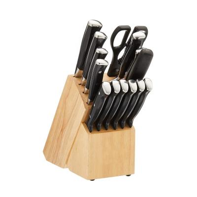 China Double Handle Japanese Damascus Knife 15pcs Kitchen Steak Knife Set Disposable Custom Forged Bread Knife for sale