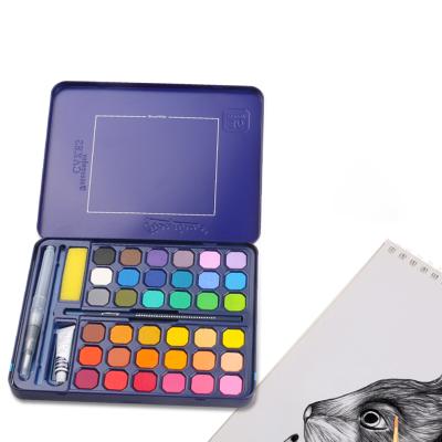 China Artist Paintng Amazon Hot Selling Solid Watercolor Paint Set 36 Colors Watercolor Pressed Powder for sale