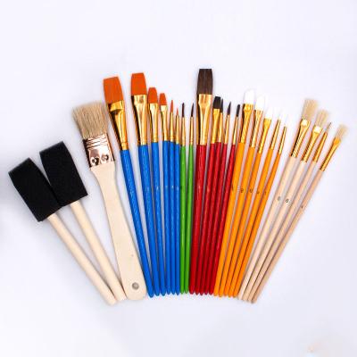 China 25Pcs/Set Professional Acrylic Paint Finger Watercolor Gouache High Quality Paint Brush PurdyArtist Art Paint Brushes Paint Brush for sale