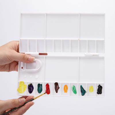 China New Product Folding Watercolor Oil Color Plastic Box Plastic Empty Palette Drawer Acrylic Paint Palette for sale