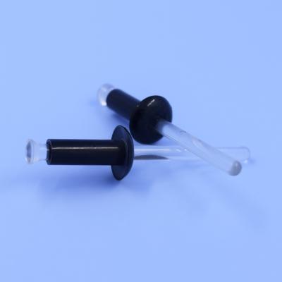 China Instrument Taichen China Clear Nylon Plastic Black Rivet Holder Blind Button for sale