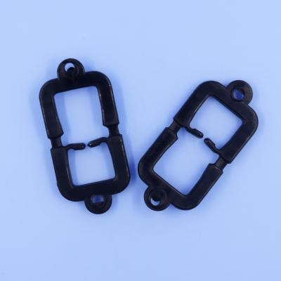 China Electronic Products Black Nylon Plastic Square Snap Ring for sale