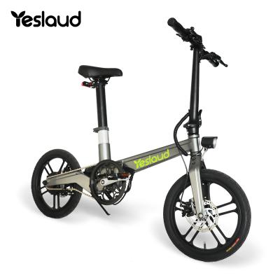 China Yeslaud Ebike 16inch luxury foldable bicycles for adults light bicicleta electrica with deign patent recruiters for sale