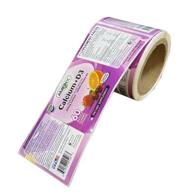 China Waterproof Waterproof Self Adhesive Label For Food Clear Transparent Sticker Rolls Colorful Painting Label for sale