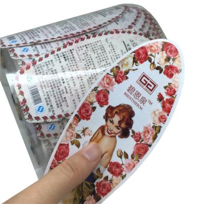 China Waterproof Custom Waterproof Label Bottle Sticker Roll For Shower Gel for sale