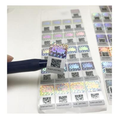 China Custom Waterproof Self Adhesive Vinyl Waterproof Glossy Hologram Die Cut Sticker Label Printing for sale