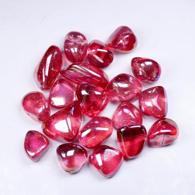 China China Wholesale Aura Gemstone Red Crystal Gemstones Tumbled Stone Gravel Crystals Healing Stones for sale