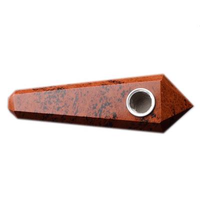 China Easy Smoking Stylish And Personalized Red Obsidian Pipe Smoking Pipes Curing Crystal Smoking Weed for sale